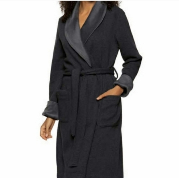 Kirkland Cozy Gray Robe with Belt Sz M VERY VERY SUBSTANTIAL ROBE - Picture 3 of 14